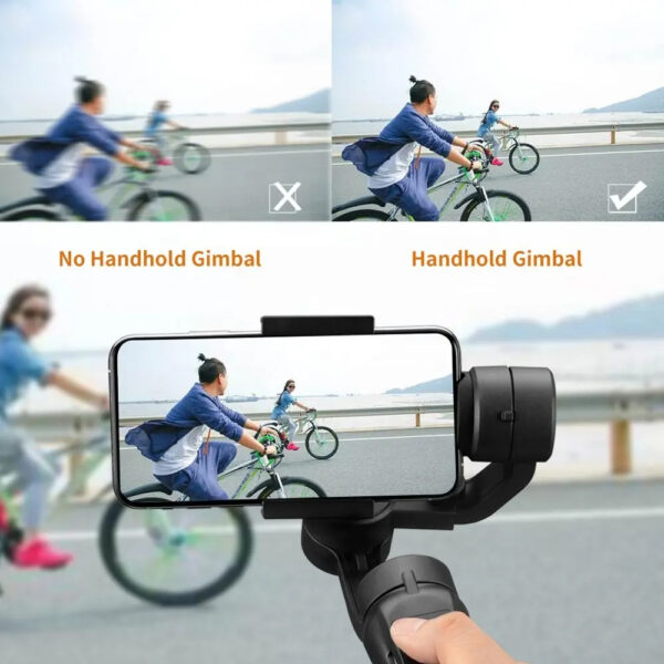 TECHNOVIEW Gimbal Stabilizer 3-Axis for All Smartphone Cell Phone Handheld Gimble Stick w/Grip Tripod Ideal for Vlogging YouTube Vlog TikTok Instagram Live Video Kit - (Black Gray) - Image 4