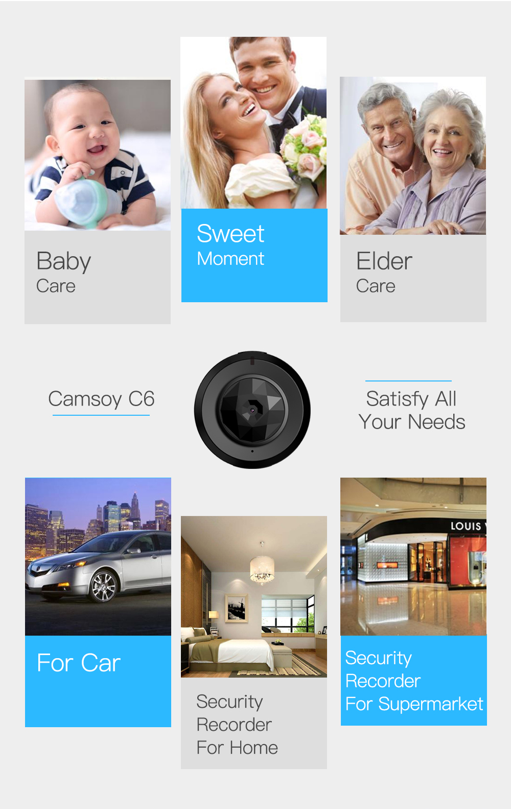 TECHNOVIEW 4k Wireless WiFi Camera Full HD 1080p Recording Night Hd Vision Audio and Video Recorder Motion Detection Camera for Home Office Car Small Size Portable Design - App - OKam Pro - Image 3
