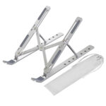 Laptop Stand 6 Angles Adjustable Aluminum Ergonomic Foldable Portable Tabletop Laptop/Desktop Riser Stand Holder Compatible for MacBook, HP, Dell, Lenovo & All Other Notebook (Silver)
