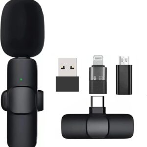 Professional K8 Type-C Single Lavalier Mini Clip Wireless Microphone Lapel Lavalier Microphone Wireless
