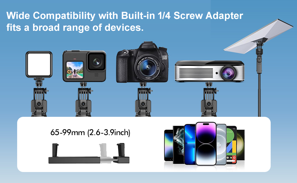 AI-Powered Selfie Stick for Mobile, Auto Face Tracking Tripod with 360° Auto Rotating Selfie Stick, 64-inch/163 cm Long Aluminum Extension for Mobile & Camera with Quad-Leg Stability. - Image 5