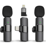 K9 Dual Wireless Lavalier Microphone for All Smartphones | Noise Cancellation Dual Mic Set with Receiver for Recording Interviews, Vlogs, YouTube, Reels