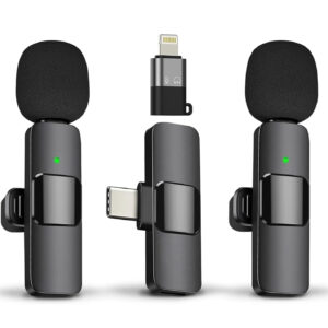 K9 Dual Wireless Lavalier Microphone for All Smartphones | Noise Cancellation Dual Mic Set with Receiver for Recording Interviews, Vlogs, YouTube, Reels