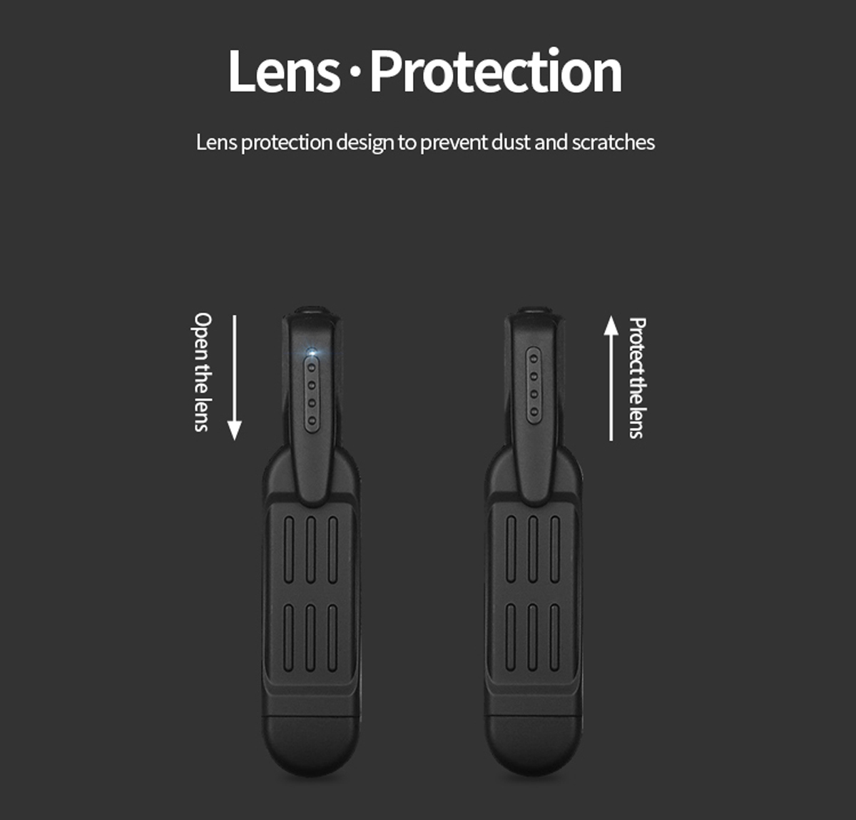 1080P Mini Clip-On Camera with Audio | Portable USB Rechargeable Camera with One-Click Recording & TF Card Support - Image 7