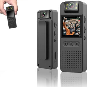 Portable Body Camera with Audio & Screen | HD Wearable Clip Camera with Night Vision, One-Touch Recording & TF Card Support
