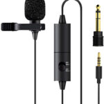 Wireless Lavalier Microphone with 3.5mm Jack – Clip-On Lapel Mic for YouTube, Vlogging, Interviews & Podcast | Noise Reduction, Plug & Play, Compatible with Smartphone, DSLR & Laptop