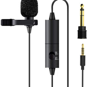 Wireless Lavalier Microphone with 3.5mm Jack – Clip-On Lapel Mic for YouTube, Vlogging, Interviews & Podcast | Noise Reduction, Plug & Play, Compatible with Smartphone, DSLR & Laptop