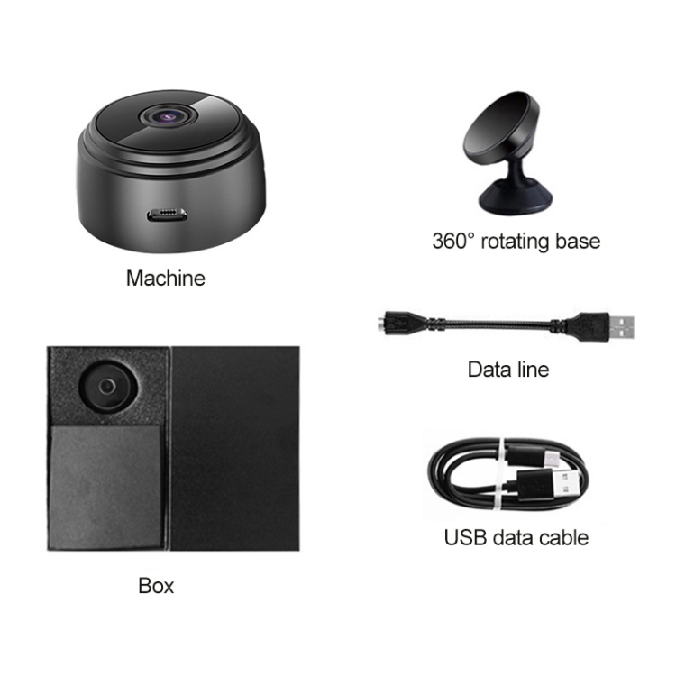 Hd Camera 1080P Audio Video Recording, Mobile App Support, Low Light Recording, Rechargeable Battery, Supports Up to 128GB Memory Card, Indoor Security Dome Camera - Image 5