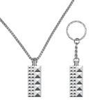 32GB Pendant Voice Recorder Necklace, Mini Keychain Audio Recorder with Stereo Microphone, One-Touch Recording, Up to 15 Hours Recording Time