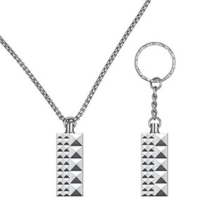 32GB Pendant Voice Recorder Necklace, Mini Keychain Audio Recorder with Stereo Microphone, One-Touch Recording, Up to 15 Hours Recording Time